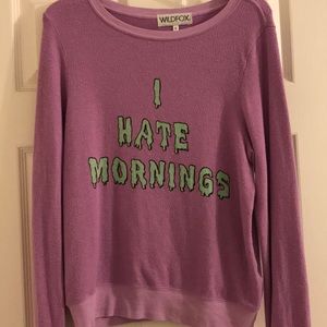 Wildfox I hate mornings baggy beach Jumper